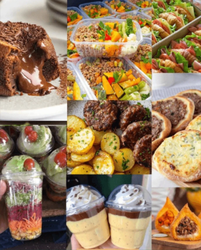 Selección de platos preparados, aperitivos y postres del recetario