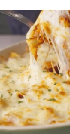 Plato gratinado con queso