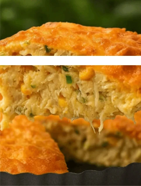 Pastel salado de pollo y verduras
